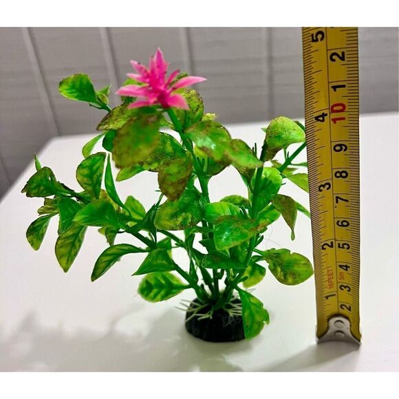 Aquarium Decoration Pink Floral Plastic Plant - Picture 2 of 3